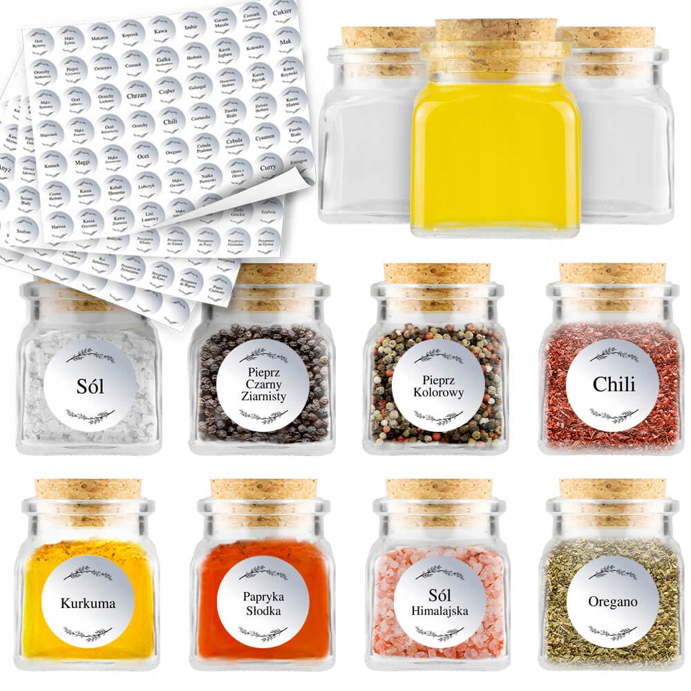 20 Gläser Für Gewürze, Kerzen, Kräuter, Tee (120 Ml) + 252 Etiketten