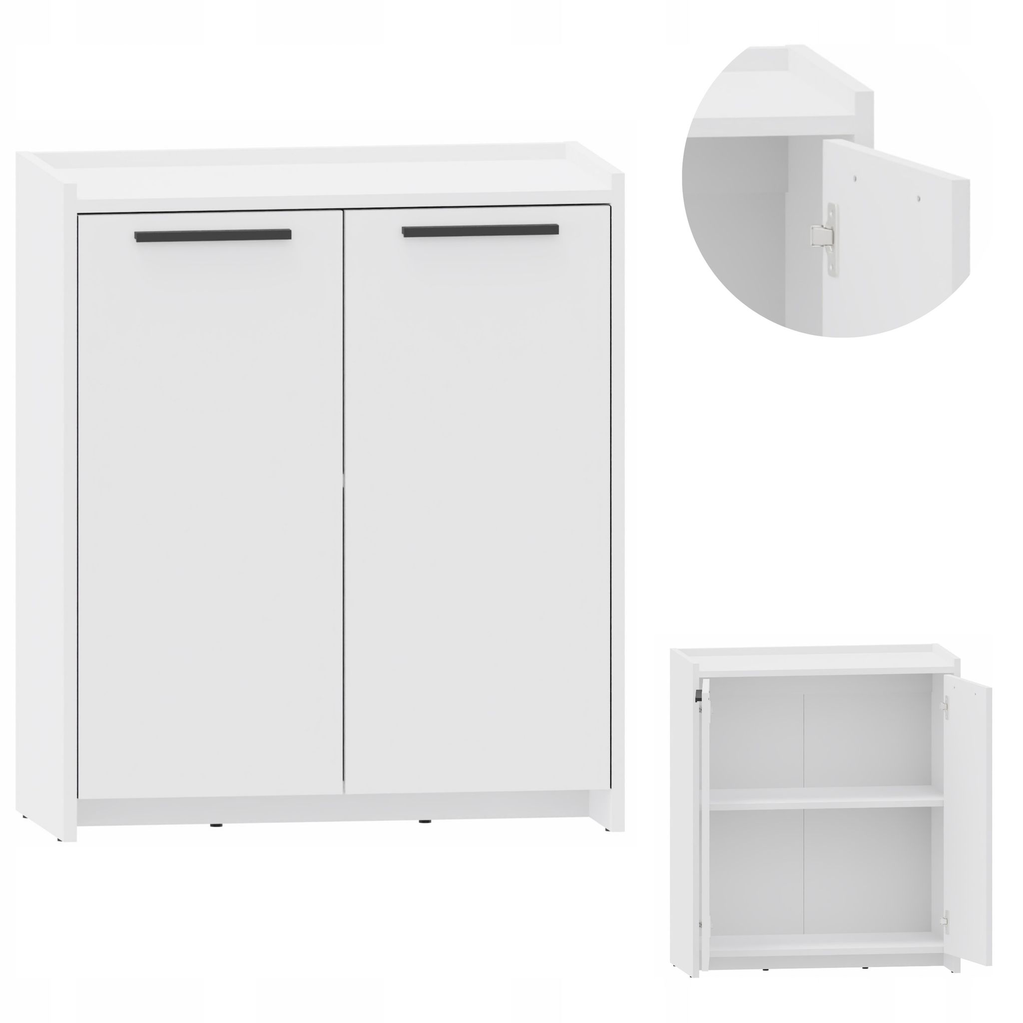 Altivo Com 70 2d Kommode, Weiß, Großer Büroschrank Für Ordner Und Kleidung