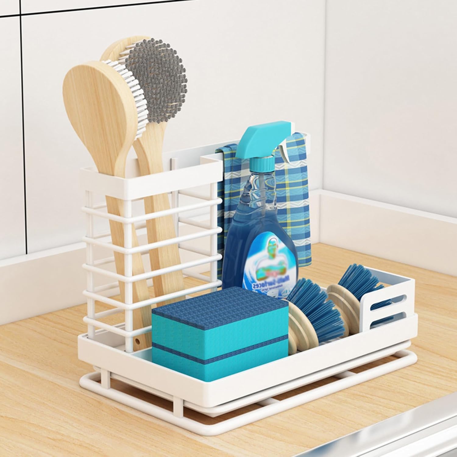 Unterbauspüle Aus Edelstahl Mit Herausnehmbarer Abtropfschale Für Küche Und Bad – Modernes Design – Weiß