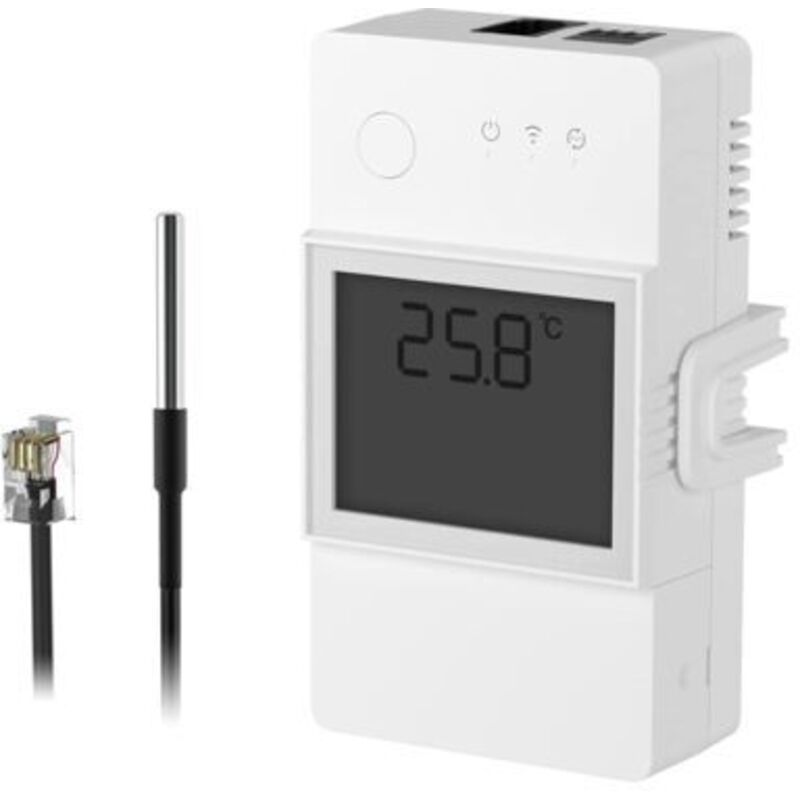 Th Elite 20a Wlan-smart-schalter Mit Ds18b20 Für Schwimmbad Oder Aquarium, Fernsteuerung Über Alexa Und Google Home App