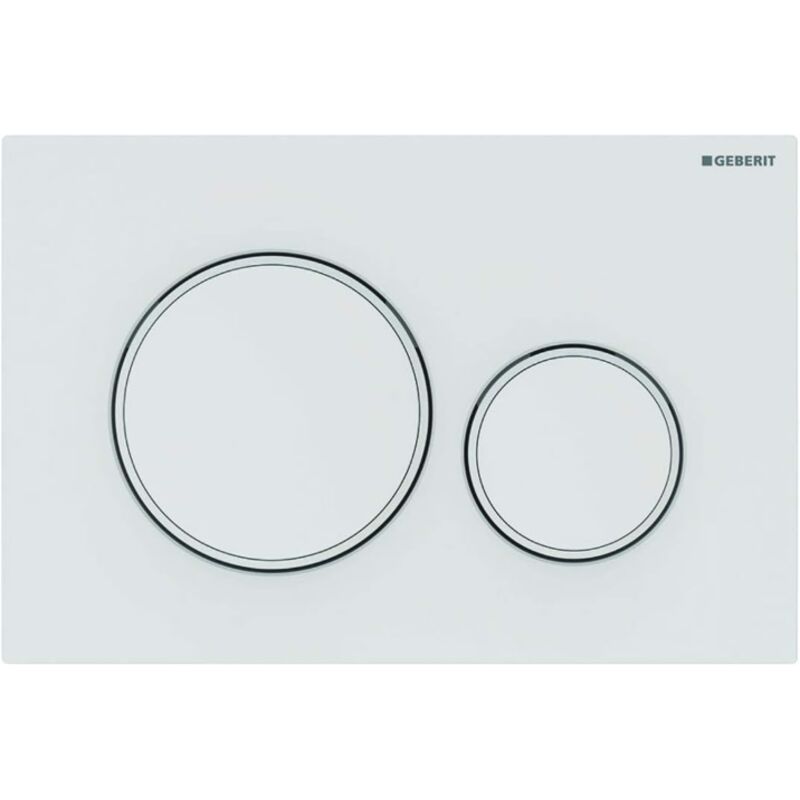 Sigma20 - Betätigungsplatte, 2 Mengenspülung, Weiß Matt/weiß 115.882.01.1
