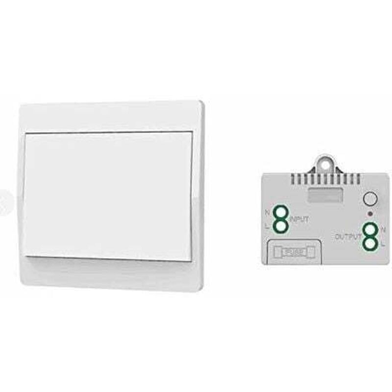 Kabelloser Und Batterieloser Wandschalter – Wasserdicht Nach Ip65, Einfache Installation Im Badezimmer Oder In Der Küche, Kompatibel Mit Lampen Und Haushaltsgeräten.