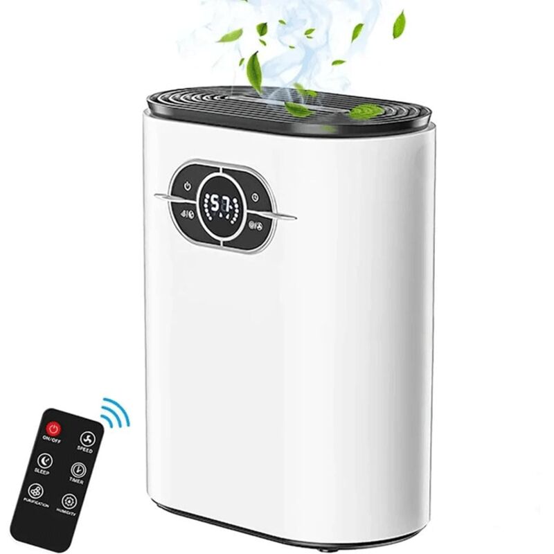 1200-ml-luftentfeuchter Für Zuhause Mit Digitalanzeige, Fernbedienung Und 24-stunden-timer – Wäschetrocknung Und Automatischer Abschaltung