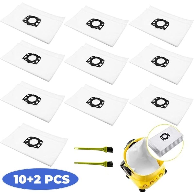 Vliesfilterbeutel Für Nass- Und Trockensauger – 10er-packung, Kompatibel Mit Wd3, Wd4, Wd5, Wd6, Mv4, Kd3 – Ulisem