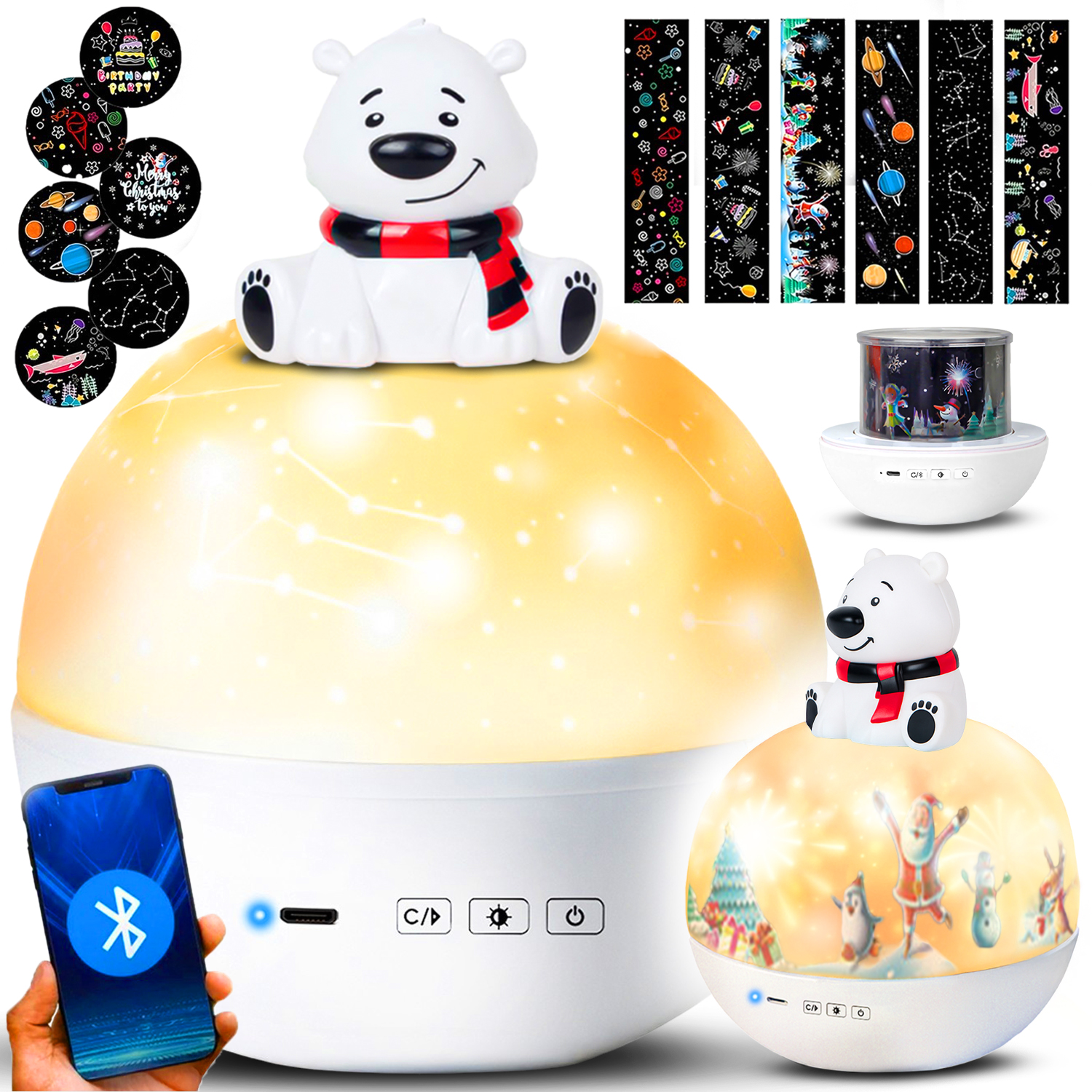 Heckermann 168k-s Teddybär-led-sternenprojektor