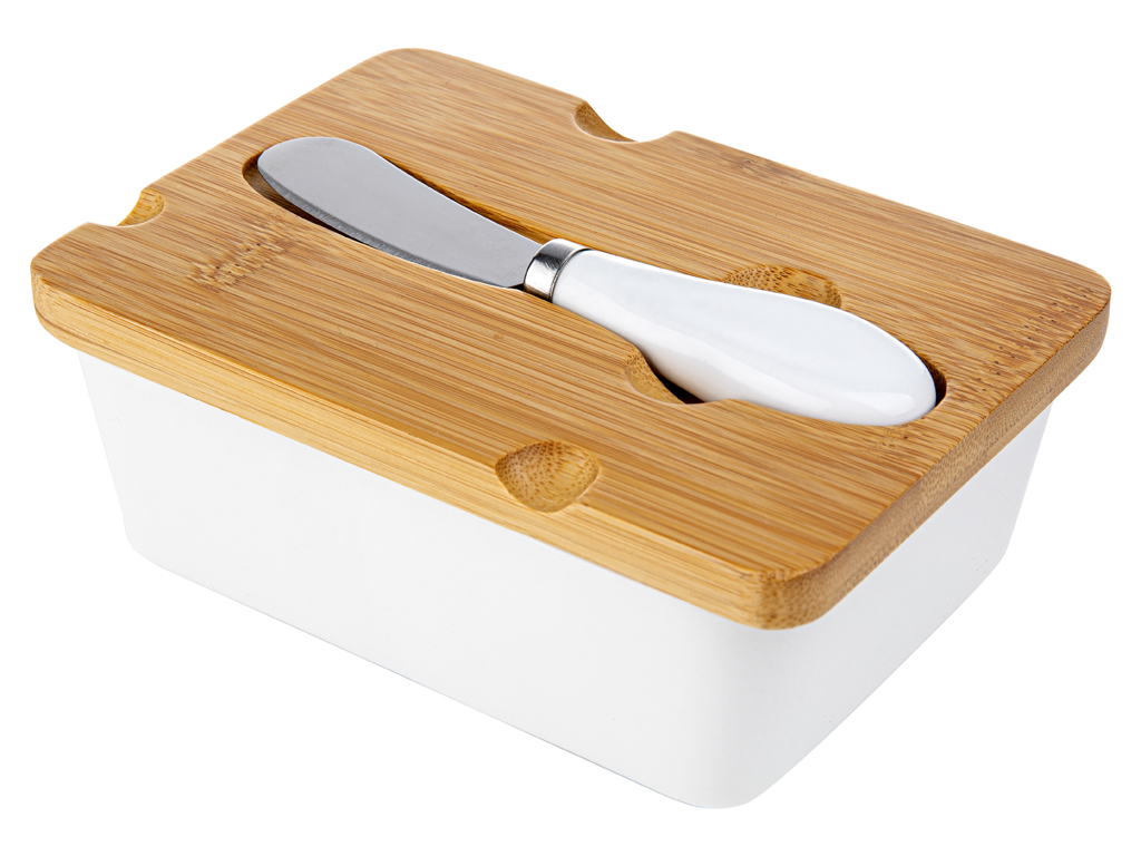 Adria Butterschale Mit Deckel Und Messer, 3-teilig