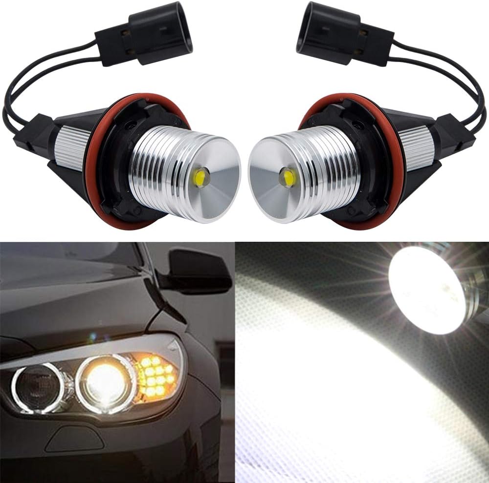2 Stück Led-glühbirnen Angel Eyes Halo Ring, Dichte Led-glühbirnen Für Stellleuchten Angel Eyes Kompatibel Mit Bmw E39 E59 E53 E60 E63 E64 E65 E83 E87 6312694048 63126916097 63126929309