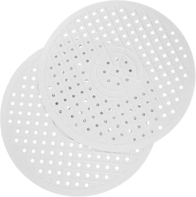 Set Mit 2 Runden Gummi-spülbeckenschutz Für Küchenspüle, Weiße Runde Tischsets 31 Cm
