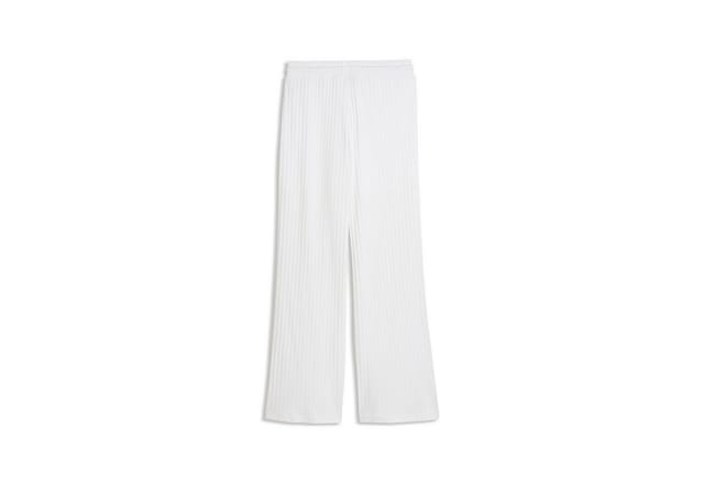 Puma Her Comfort Hw Damen-jogginghose Mit Weitem Bein, Weiß, 69328402 R Xs