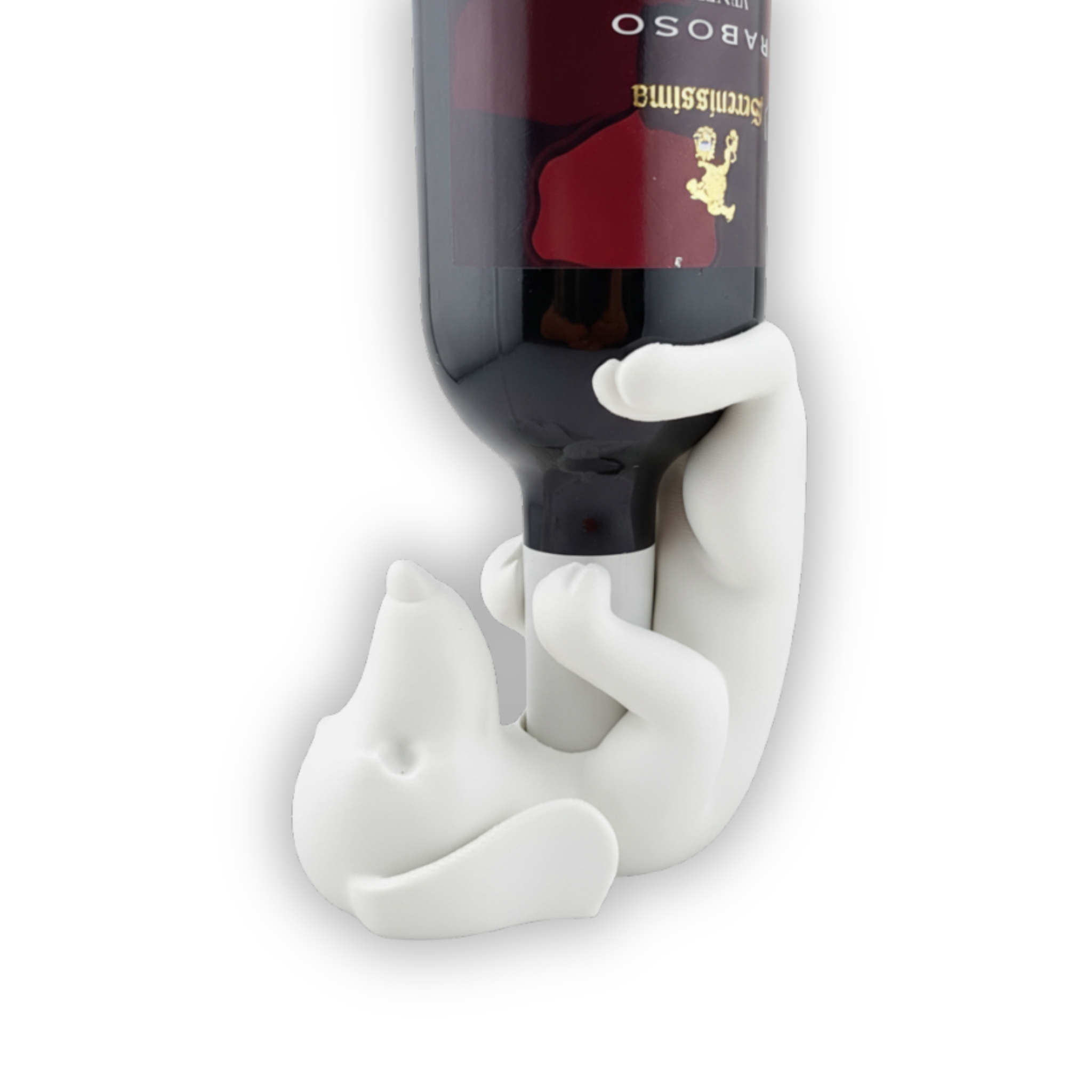 Weißer Dackel-flaschenhalter, Wein-/ölregal, Küchendekoration