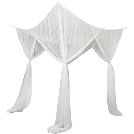 Moskitonetz (210 X 190 X 240 Cm) Für Doppelbett, Großes Quadratisches Moskitonetz Für Einzelbett, 4 Türen, Universelles Insektenschutznetz, Innen- Und Außenüberdachung Inklusive Montagewerkzeug