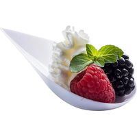 100 Vorspeisenteller, Mini-dessertteller + Mini-probierlöffel Aus Robustem Kunststoff Für Festliche Anlässe