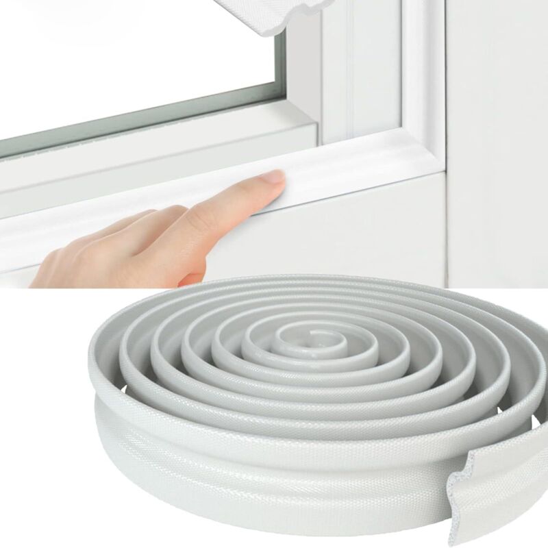 Selbstklebende Schaumstoff-fenster- Und Türdichtung, Kälte- Und Schalldämmend, Weiß, 5 Meter - Ulisem