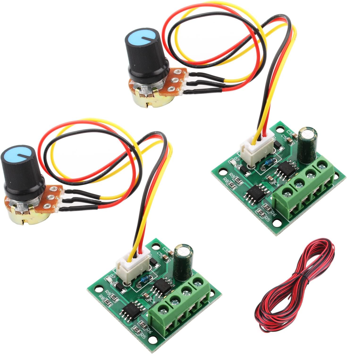Stück 12v Drehzahlregler, Pwm-regler Dc 1,8v 3v 5v 6v 12v 2a Dc Niederspannungs-motorsteuerungspanel Ohne Potentiometerschalter 1803bw