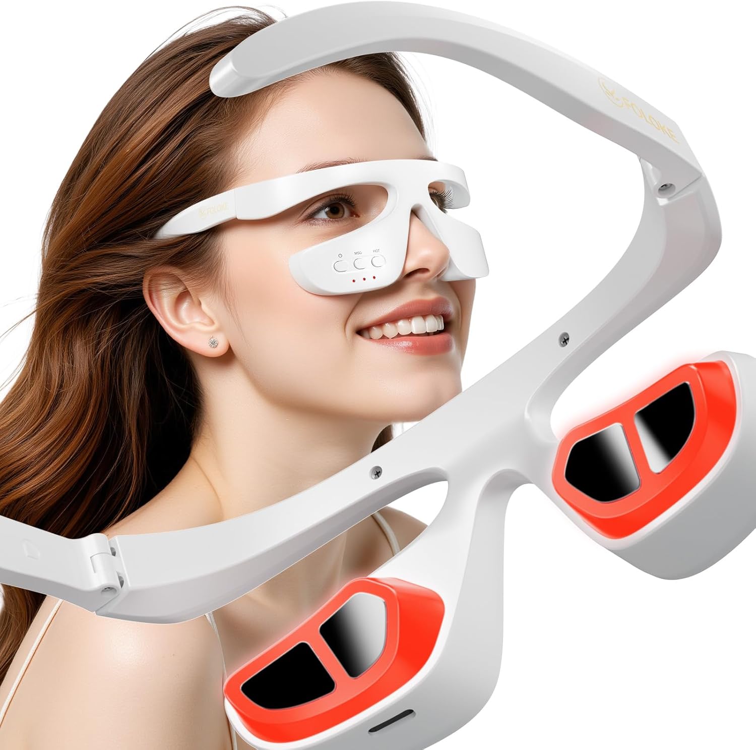 Rotlichttherapiegerät Für Unter Das Auge, Rotlichttherapiebrille, Rotlicht-augenmaske Zur Behandlung Von Tränensäcken, Augenringen Und Schwellungen Um Die Augen