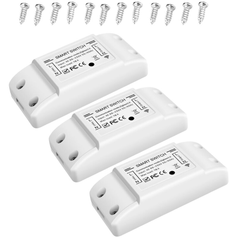 Intelligenter Wlan-schalter 220 V, Kompatibel Mit Der App Tuya/smart Life, Alexa Und Google Home (wlan 10a, 2200w)