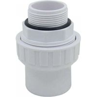 Pvc-kombinationsfitting Zum Verschrauben Und Kleben Für Schwimmbadfiltration – Gewindeende + Pumpenhülse + O-ring – Durchmesser 50 Mm