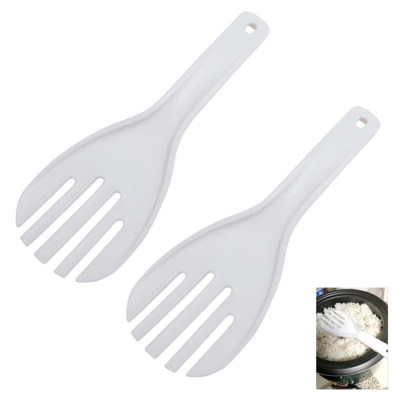 Reislöffel Aus Kunststoff Für Den Hausgebrauch, Reisschaufel Für Restaurants Oder Kantinen, Elektrischer Reiskocher, Große, Dicke Reisgabel, Tropfsichere Reisschaufel (2 Stück)