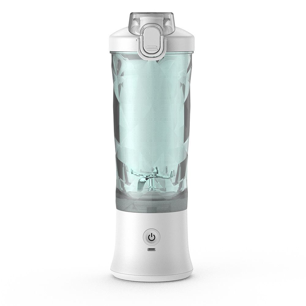Tragbarer Mixer, Fassungsvermögen 600 Ml, Ausgestattet Mit 6 Klingen, 4000-mah-akku, Ermöglicht Die Zubereitung Von 20 Gläsern Saft, Ideal Für Reisen, Kochen, Büro Und Outdoor-aktivitäten. Weiß.