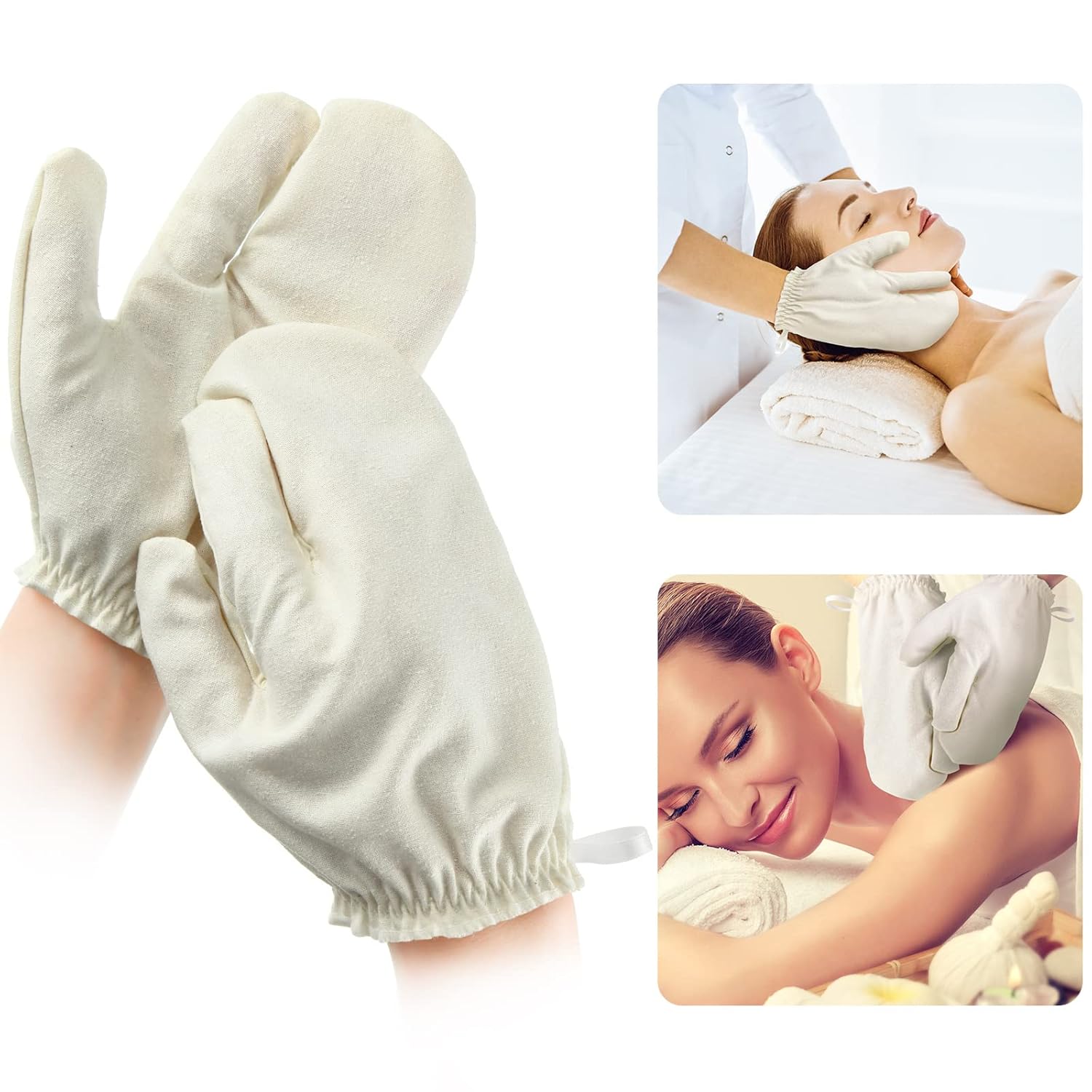 2 Stück Garshana-handschuhe Aus Rohseide, Ayurvedische Massagehandschuhe, Trockenmassagehandschuhe, Peelinghandschuhe, Duschhandschuhe Für Damen