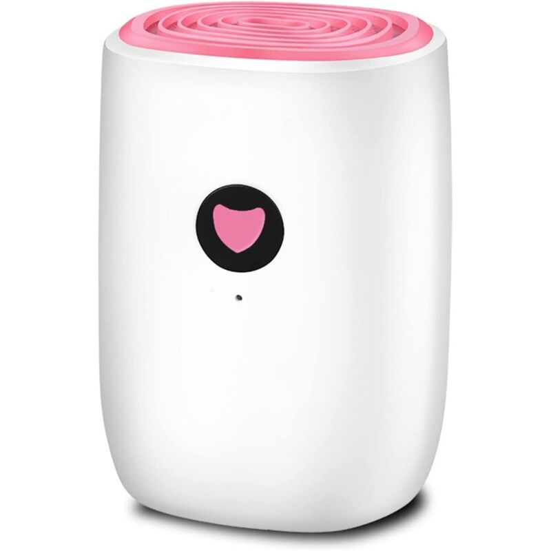 Kompakter Elektrischer Luftentfeuchter Für Zuhause: Automatische Abschaltung, Rosa Led-anzeige, 500 Ml Fassungsvermögen, Tragbares Und Leises Design.