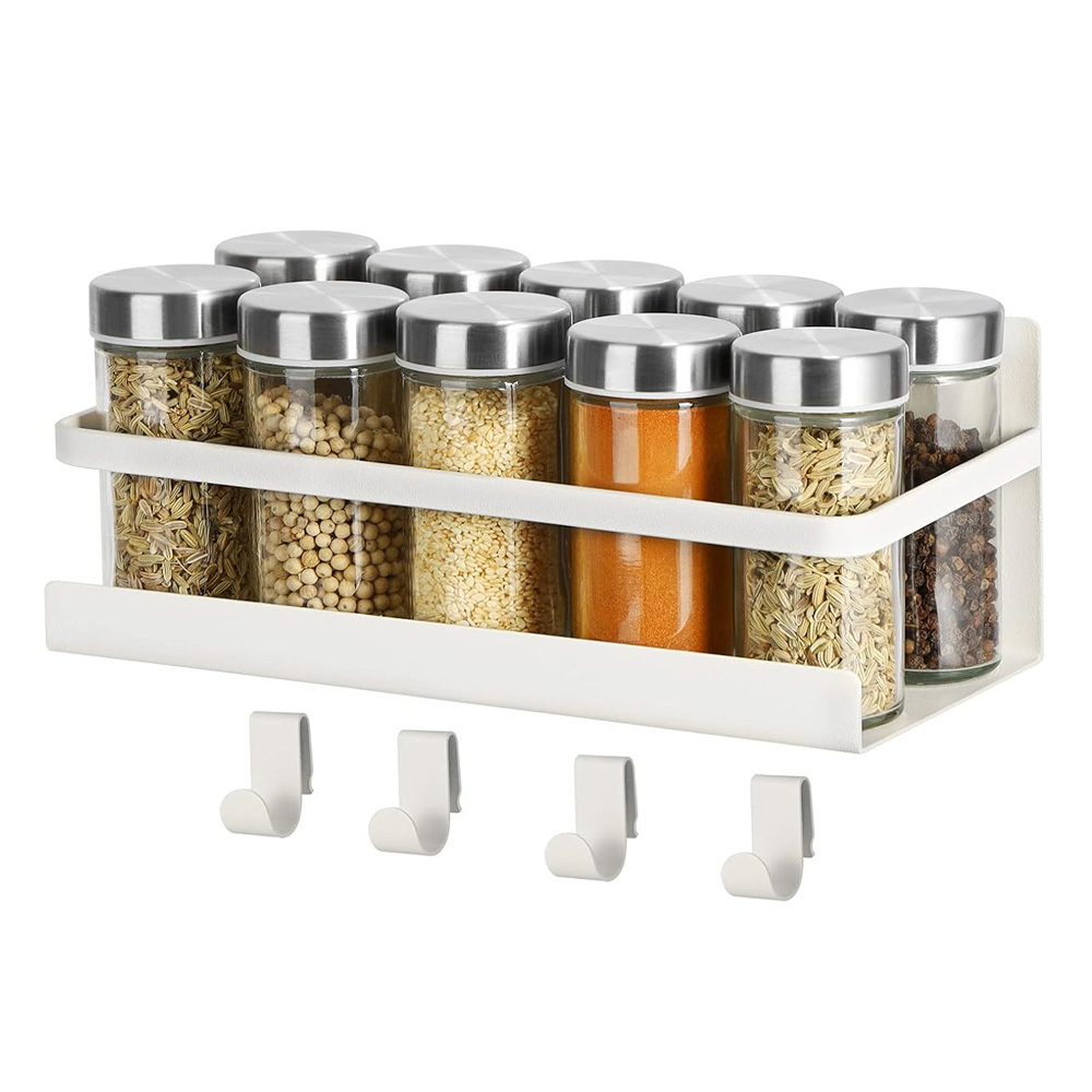 Magnetischer Gewürzorganizer Für Den Kühlschrank, Hunter, 4 Haken, Weiß