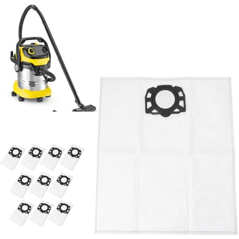Packung Mit 10 Staubsaugerbeuteln Für Kärcher Wd4 Wd5 Wd6 Mv4 Mv5 Mv6 Für Nass- Und Trockensauger
