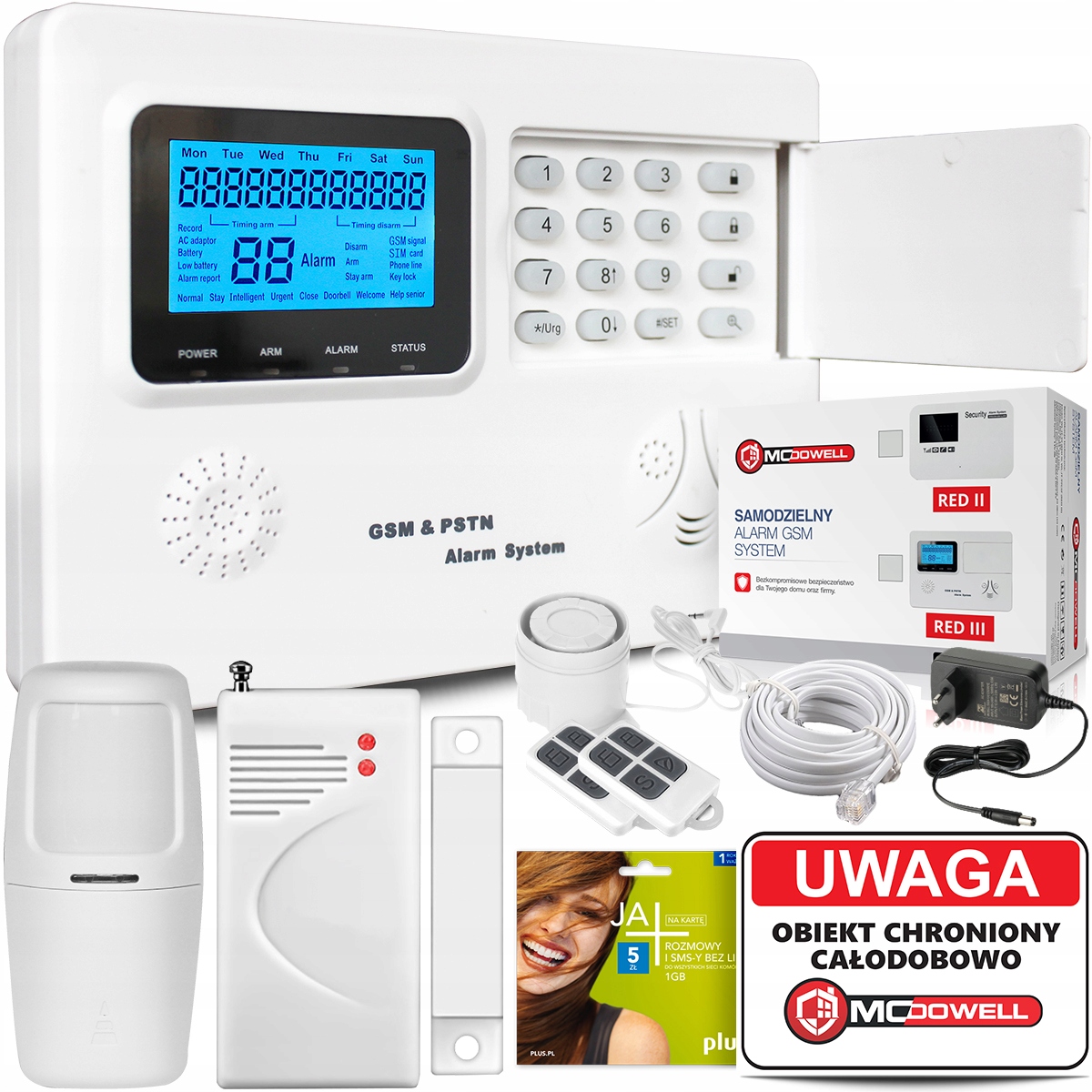 Gsm-alarmanlage Red Iii Box + Platte + Sim