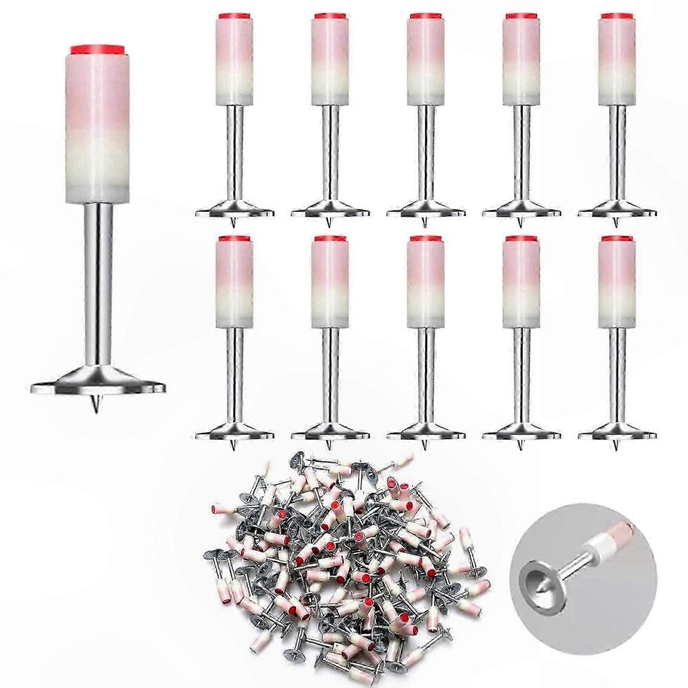 Packung Mit 100 Pilzkopfnägeln, 7,3 Mm, Weiß/silber, Kompatibel Mit Druckluftnagler.
