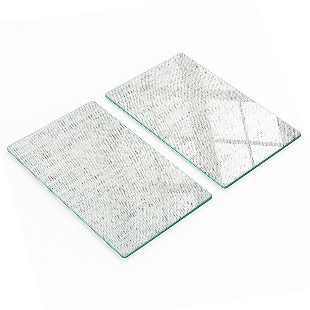 Multifunktionale, Dekorative Küchenglasplatten, Weiße Leinwand, 2 X 30 X 52 Cm