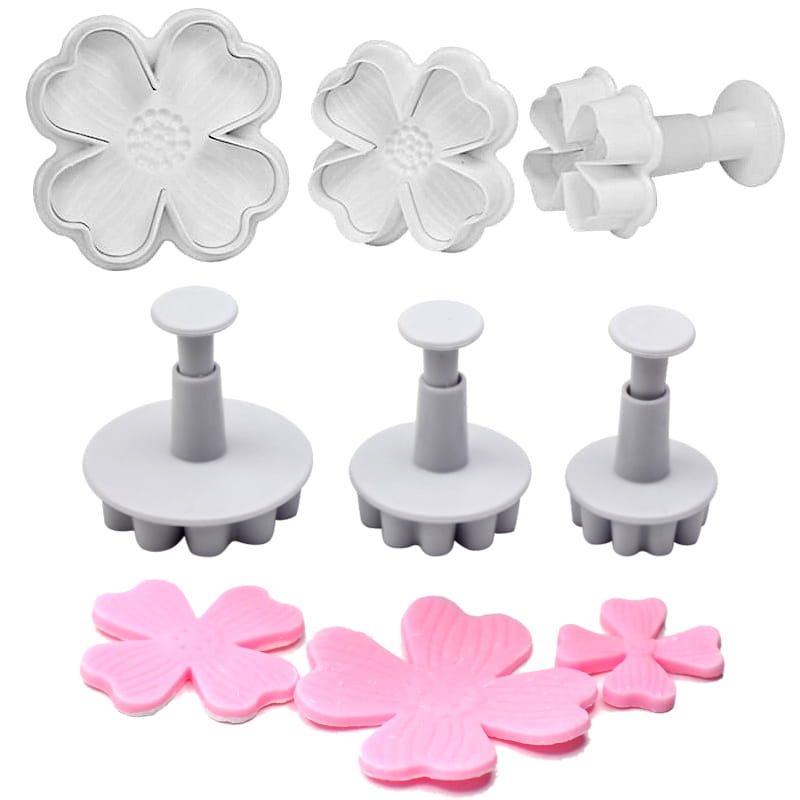 Formen, Ausstechformen, Plätzchenausstecher Für Kekse, Plätzchen, Marzipanblumen, 3 Stück.