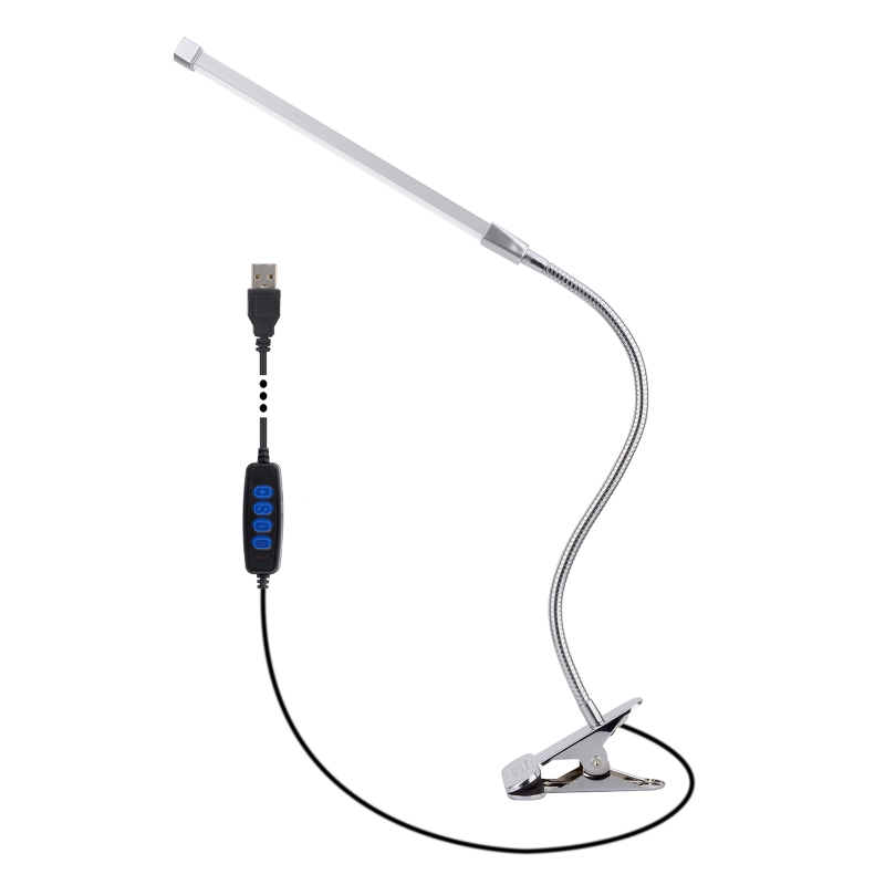 Faltbare Led-klemmleuchte, Wiederaufladbar, Langer Arm, Usb-anschluss, Augenschutz