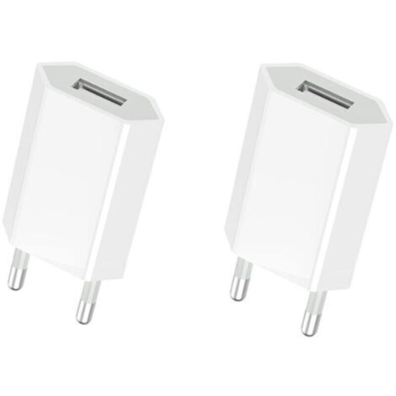5-w-universal-usb-reiseladegerät – 2er-pack, Kompatibel Mit Smartphones, Weiß – Ulisem