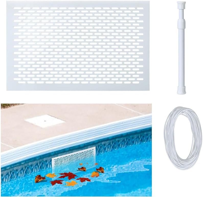 Skimmer-schutz-set Für Schwimmbäder – Blatt-skimmer-netz Mit Federfunktion, Schutz Vor Schmutz Und Spänen, Verhindert Verstopfungen, Einfach Zu Montieren, Langlebiges Weißes Design