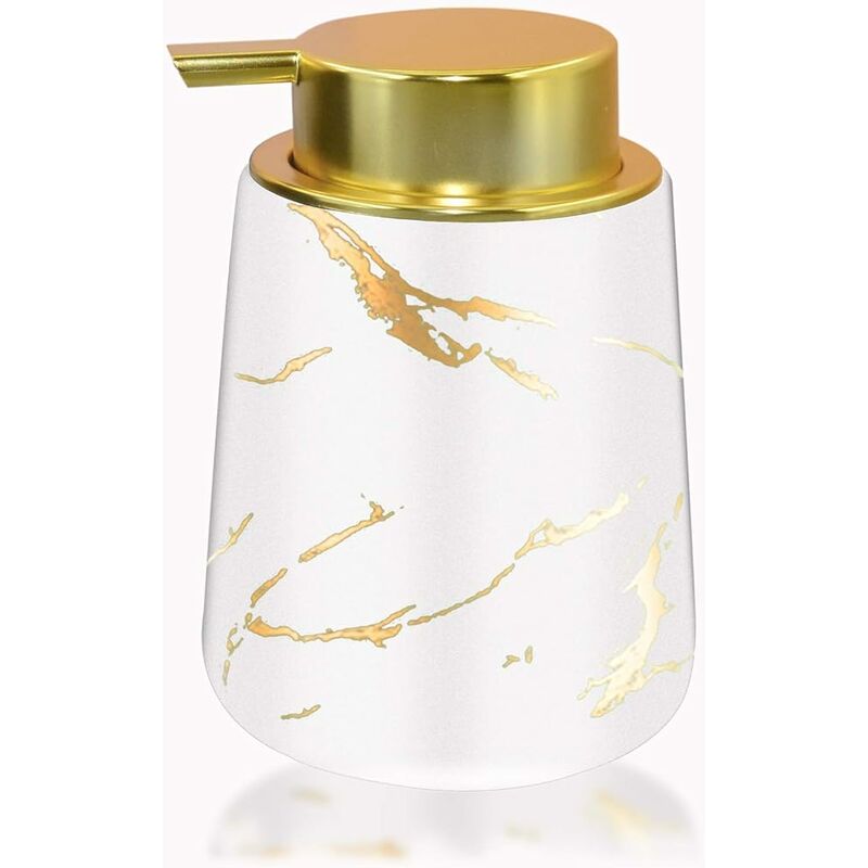 Nazalus-hot Sale-gold Seifenspender Küche Und Keramik, Keramik-handwaschflüssigkeitsspender, 400 Ml. (weiß)