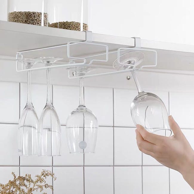 Zweireihiger Weißweinglashalter, Hängender Glashalter, Stielglashalter, Weinglas-hängeständer