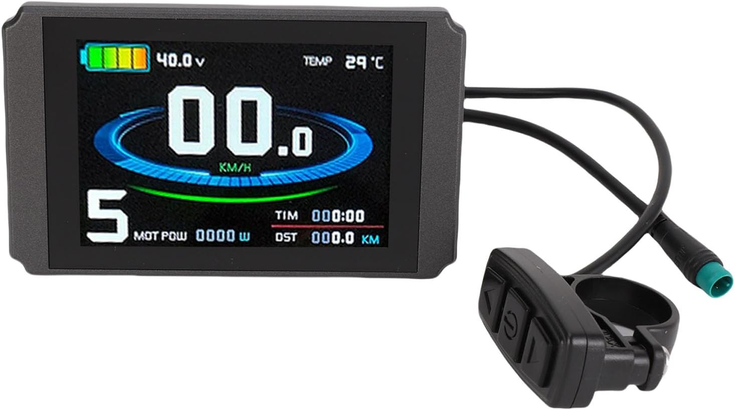Lcd-anzeigetafel Für Elektroroller, Großes Abs-bedienfeld Für Elektrofahrräder Mit Wasserdichtem Anschluss Für Kt-controller, Leicht Und Aus Robustem Abs.