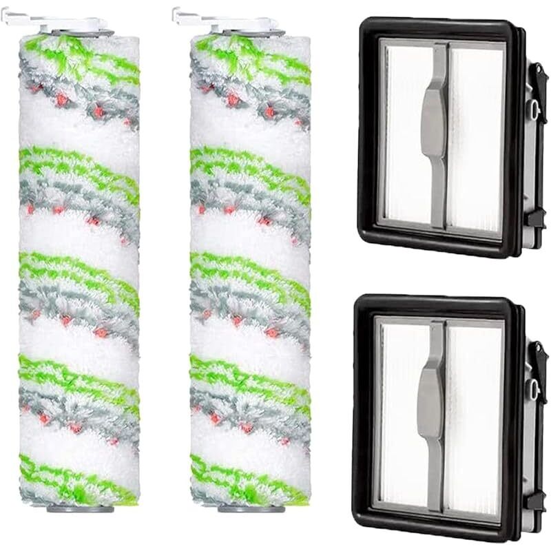 Zubehör Für Den Bissell Crosswave X7 Pet Pro 2955n, 3479n Multi-oberflächen-all-in-one-nass- Und Trockensauger: 2 Ersatzfilter Und 2 Tierhaarbürstenrollen