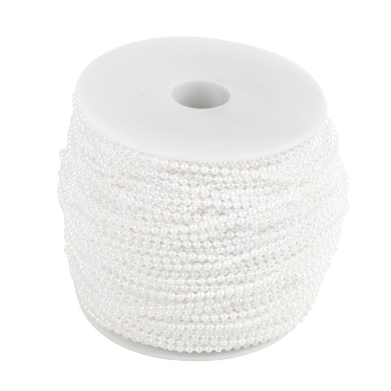 Imitationsperlenkette, 100 M/rolle, 2,5 Mm (weiß)