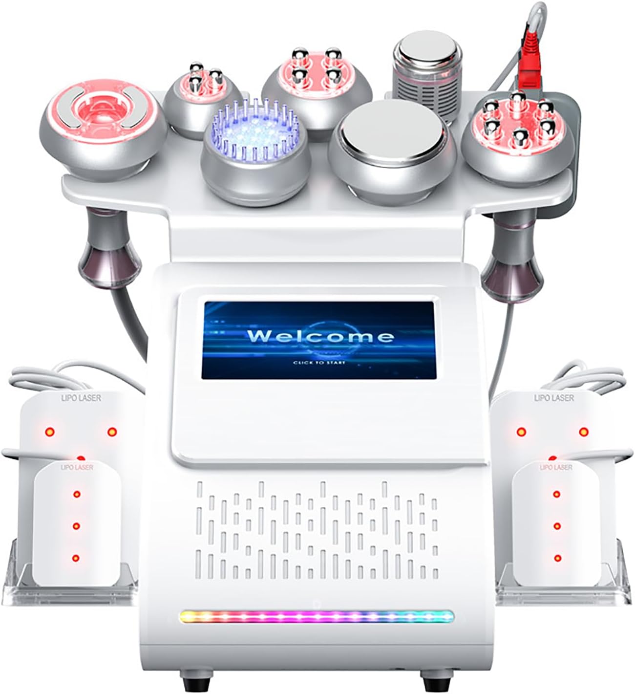Rf-vakuum-gerät Zur Cellulite-fettentfernung, 80k Ultraschall-vakuum-kavitationsgerät, 9-in-1-fettentfernung, Photorejuvenation, Ems-gewichtsverlustgerät