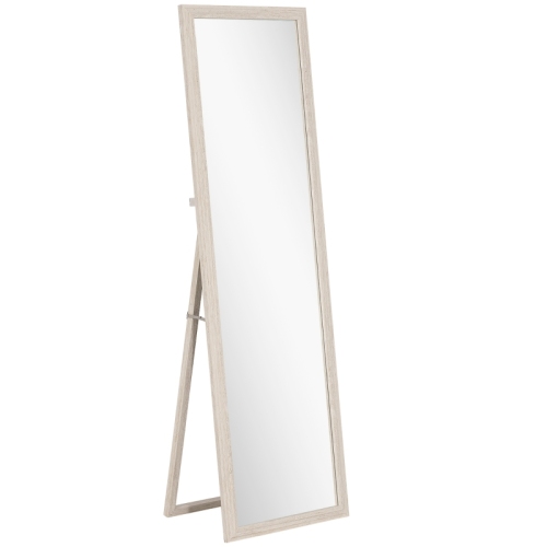 Steh- Oder Wandspiegel 160 X 50 Cm – Großes Rechteckiges Spiegel Mit Weißem Rahmen, Ideal Für Bad, Ankleide, Flur Oder Wohnzimmer