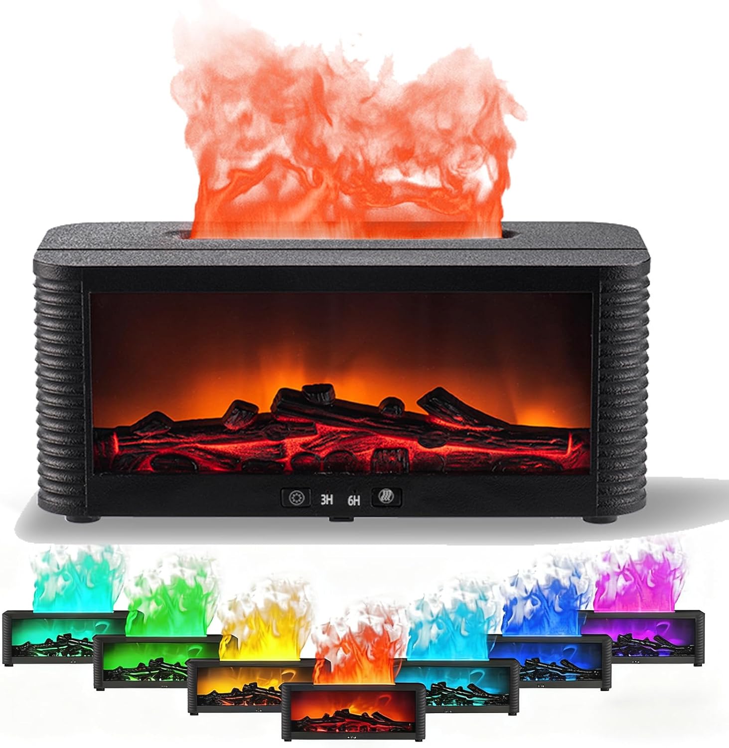 Duftkamin-diffusor – Künstlicher Kamin Mit Realistischem Flammeneffekt, 4-in-1-duftdiffusor Für Zuhause, 7 Lichtmodi, Fernbedienung, 150 Ml Für Wohn-/schlafzimmer