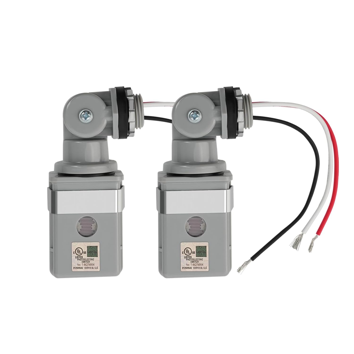 2er-pack Fotozellen Für Außenbeleuchtung, Dämmerungssensor, Fotoelektrischer Schalter Für Led-flutlichtstrahler Im Garten/auf Der Veranda, 120 V Ac, 50/60 Hz, Schutzart Ip54 (wasserdicht)