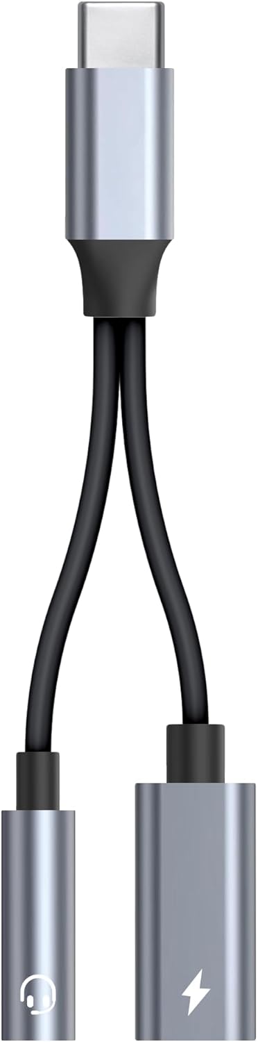 Usb-c-auf-3,5-mm-kopfhöreradapter – Hifi- Und 2-in-1-ladegerät, Kompatibel Mit Apple Iphone 15, Samsung Galaxy S24, S23, S22, S21, S20 Plus, Pro Max, Ultra Pixel Und Ipad – Usb-c-auf-dongle-klinkenada