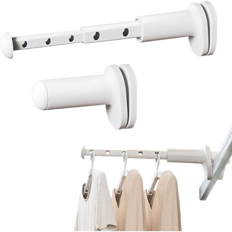 Zusammenklappbarer Wandwäscheständer – Tragbarer Und Ausziehbarer Trockner Für Reisen, Camping Oder Hotels – Edelstahl, 60 Cm
