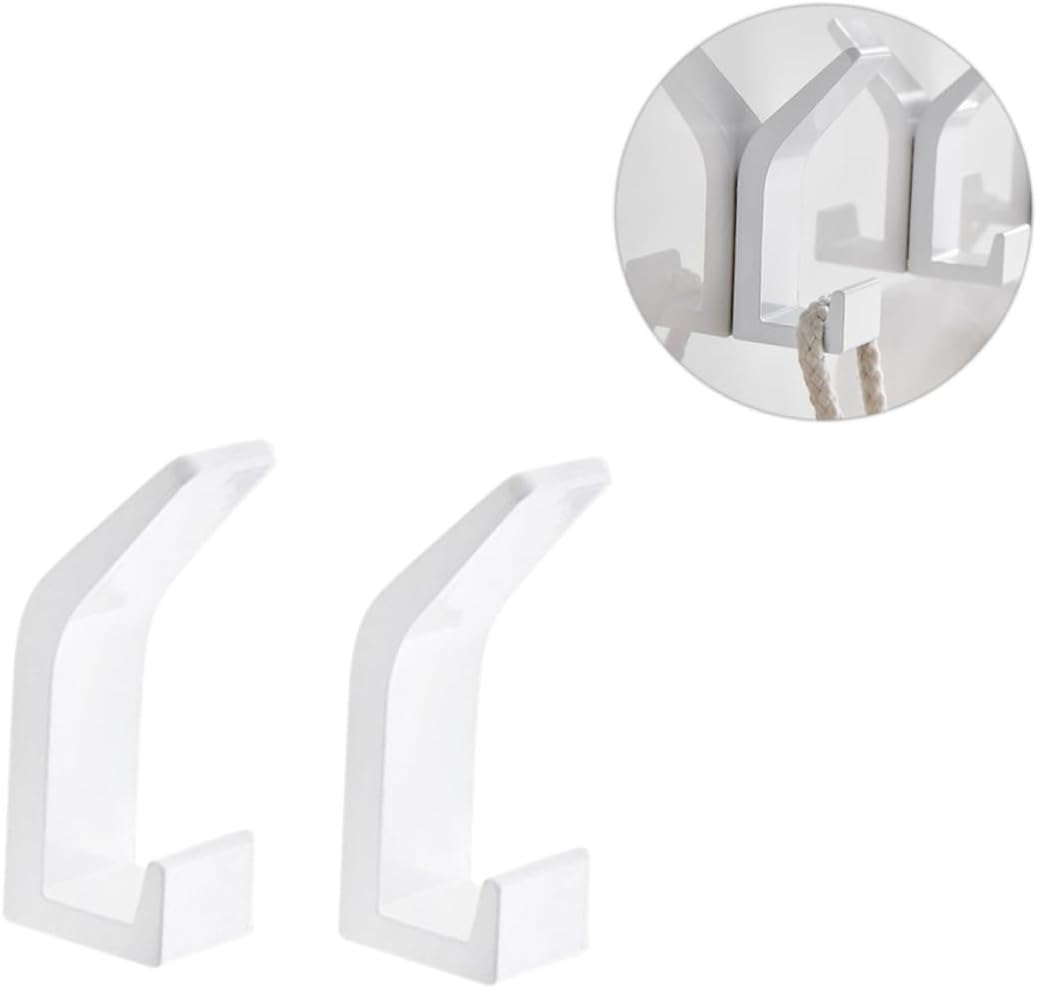 5 Stück Wandhaken, Doppel-handtuchhaken, Wandgarderobe, Huthaken, Handtuchhalter Für Badezimmer, Schlafzimmer – Weiß