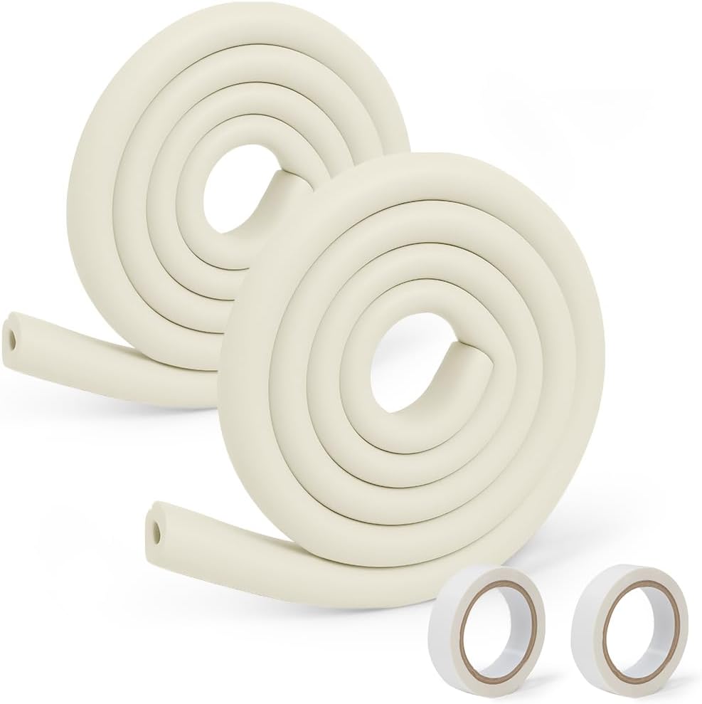 Kantenschutz Aus Gummi Für Kinder, 2 X 2 M U-förmiger Tischkantenschutz, Babyschutz Aus Weichem Schaumstoff, Extra Dicke, Stoßdämpfende Tisch-/möbelkante (weiß)