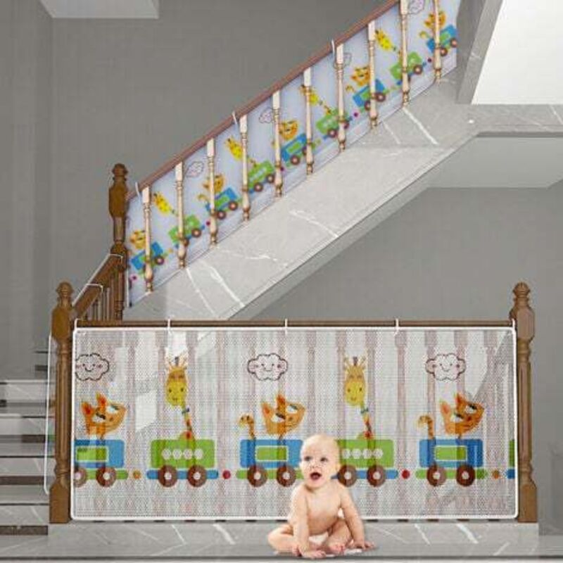 [niemals Verwendet] Sicherheitsnetz Für Kinder, Babysicherheitsnetz Für Balkon Und Treppe, 300 X 90 Cm, Robustes, Verstellbares Maschengewebe, Treppenschutzgitter Für Katzen Und Spielzeug