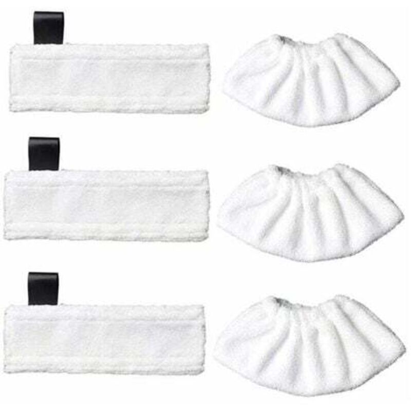 [niemals Verwendet] Packung Mit 3 Ersatz-mikrofasertüchern Und 3 Mikrofasertüchern Für Kärcher Easy Fix Sc1/sc2/sc3/sc4/sc5/sv7, Zubehörtuch Für Kärcher Easy Fix