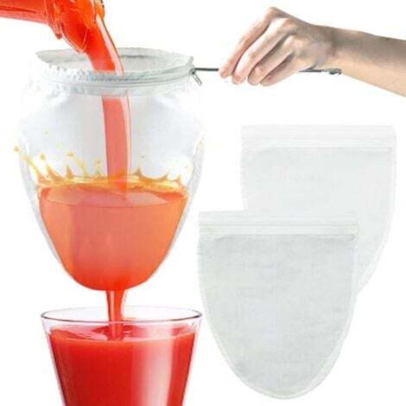 [niemals Verwendet] Wiederverwendbare Nussmilchbeutel Mit Halter, 1 Halter, 3 Filterbeutel, Zum Filtern Von Veganer Nussmilch, Gemüsesäften Und Fruchtsäften